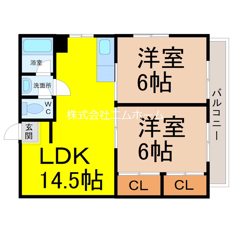 名古屋市千種区桜が丘のマンションの間取り