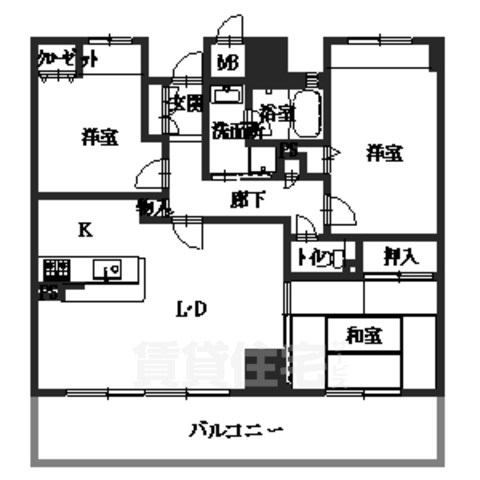 りーべる王寺西館Bの間取り