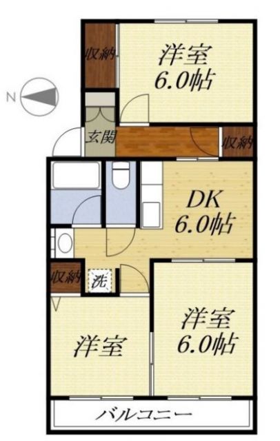 袋井市諸井のマンションの間取り