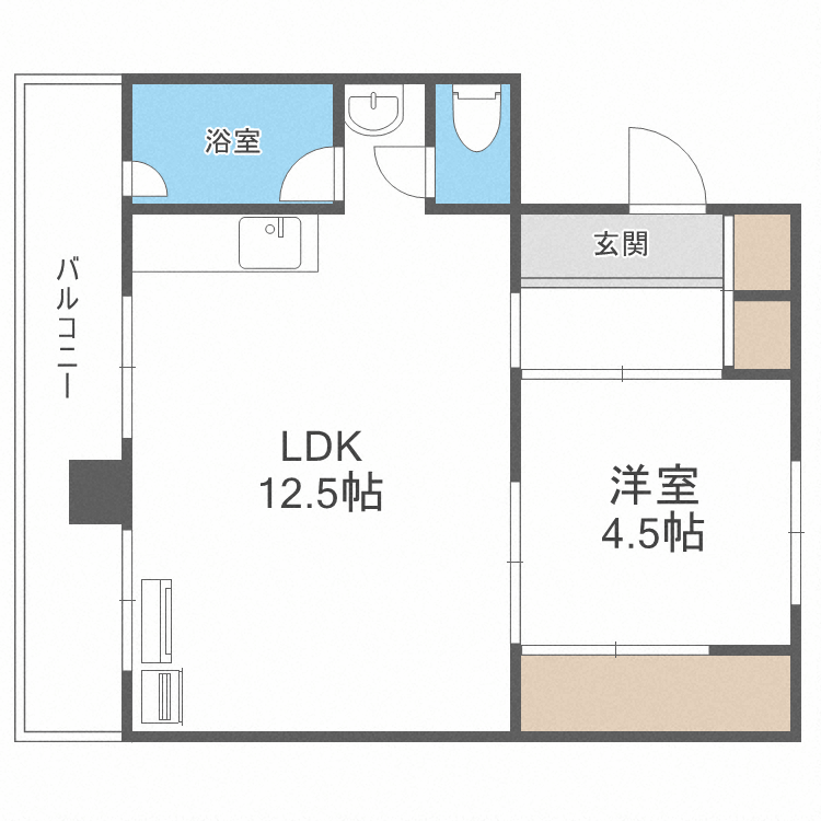 ビレッジハウス富丘4号棟の間取り