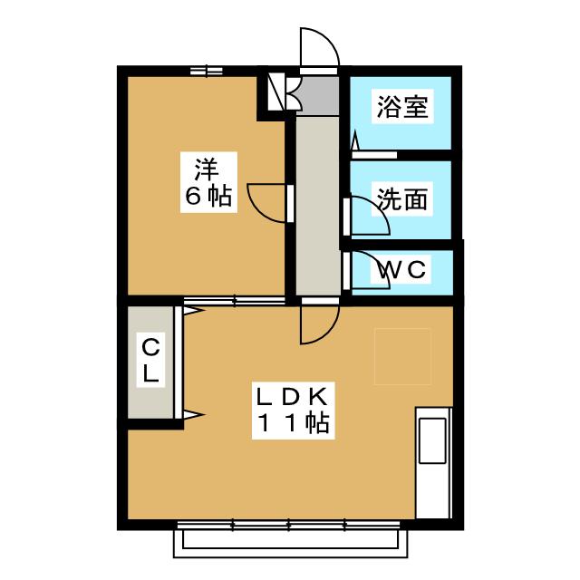 コーポ明徳橋の間取り