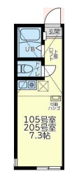 【横浜市神奈川区三ツ沢下町のアパートの間取り】