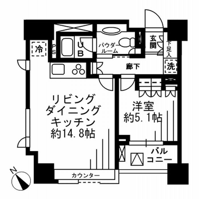 レジディア勝どきの間取り