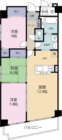 銀座アビタシオン東新町の間取り