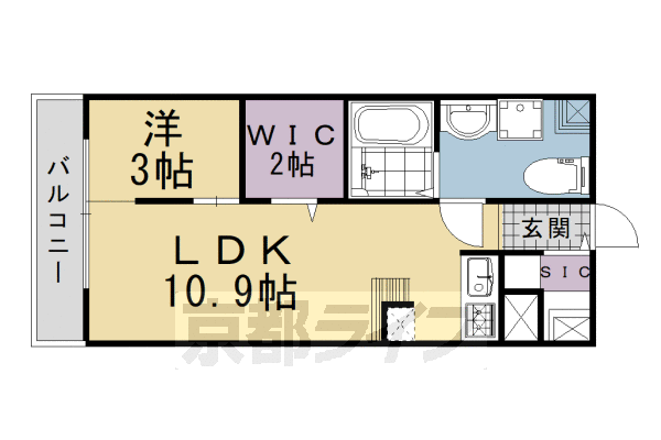 【ハートフルスイーツ東向日の間取り】