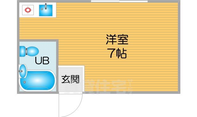 大阪市住之江区西住之江のマンションの間取り