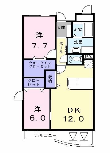 フィオーレ鏡川の間取り