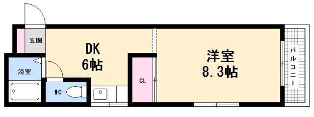 広島市西区観音町のマンションの間取り