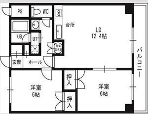 札幌市西区二十四軒三条のマンションの間取り