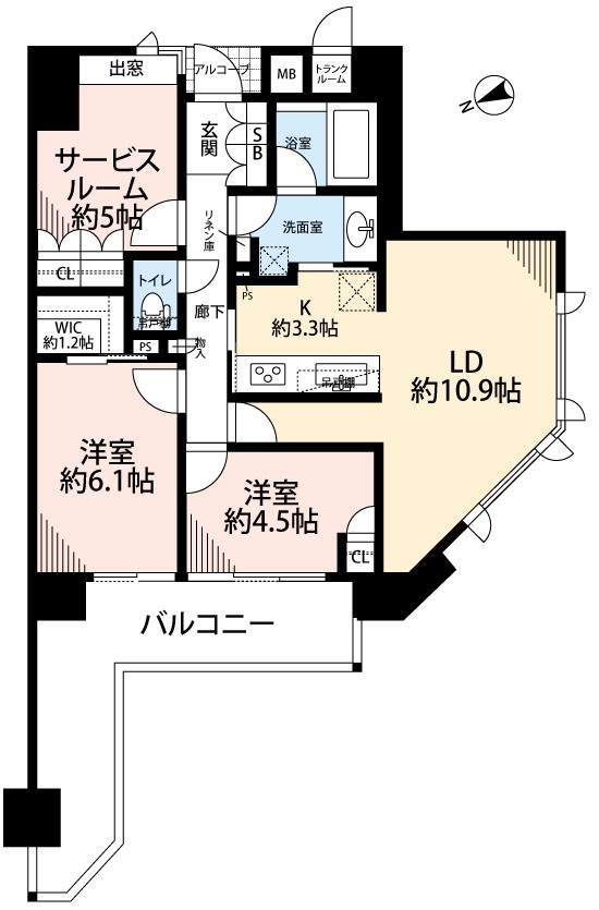 藤和シティホームズ池袋駅前の間取り