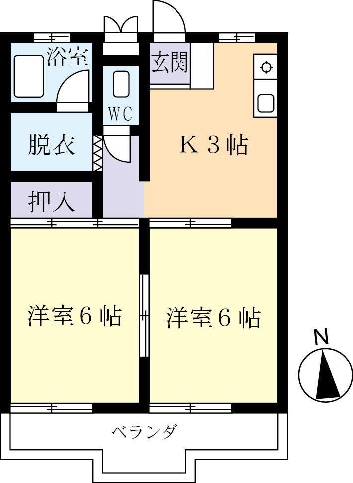 小田部マンションの間取り