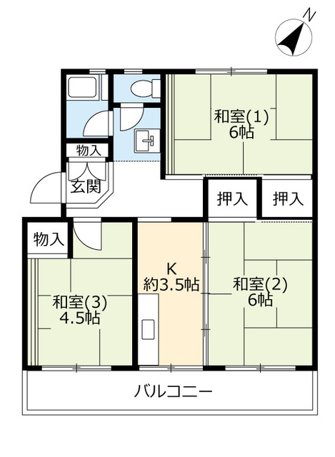 ＵＲ南花台の間取り