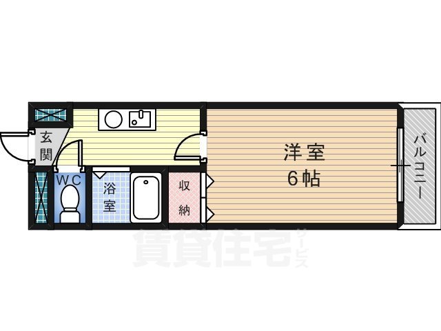 堺市堺区向陵東町のマンションの間取り