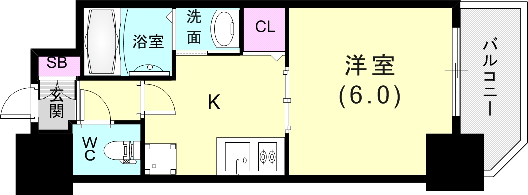 ワールドアイ神戸湊町の間取り