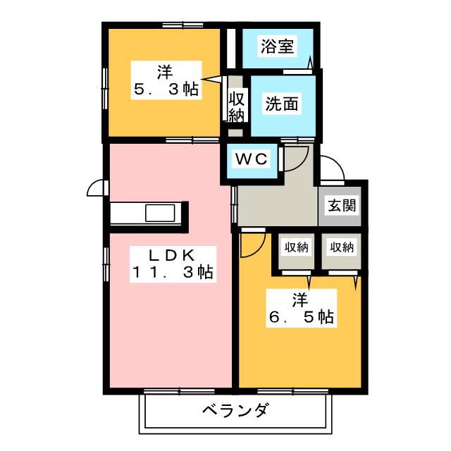 アムール　Ｂ棟の間取り