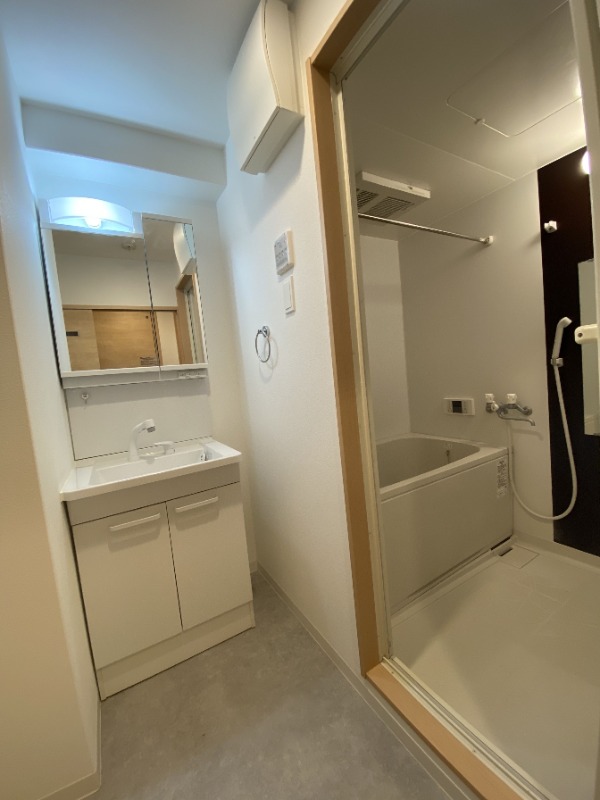 洗面設備　お出かけ前の支度はこちらで