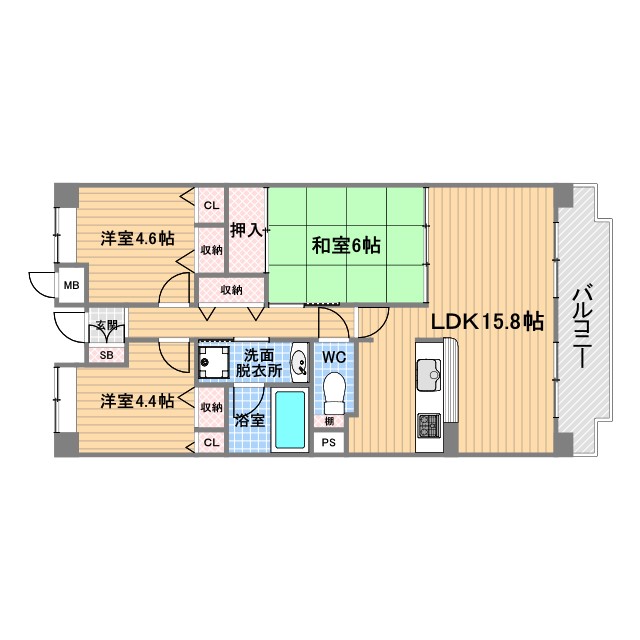 NTPRレジデンス甲子園四番町の間取り写真
