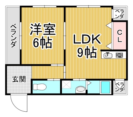 ハイム北夙川1の間取り写真