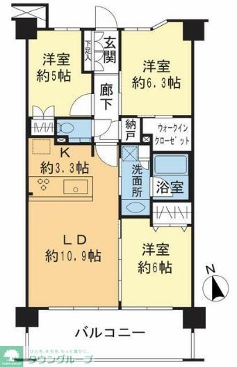 ヴェレーナグラン横濱上大岡の間取り写真