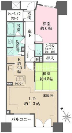 BELISTA常盤台の間取り写真