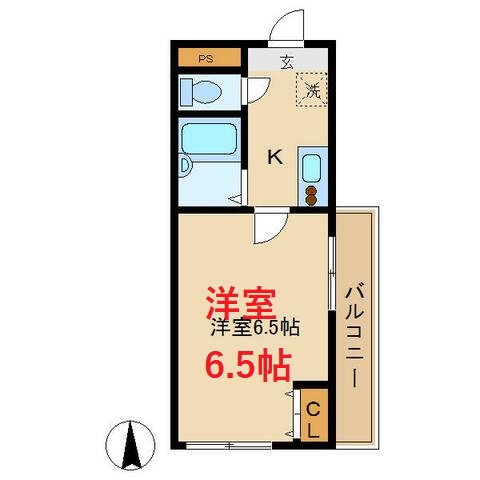 京急本線 六郷土手駅 徒歩1分 4階建 築21年の間取り写真