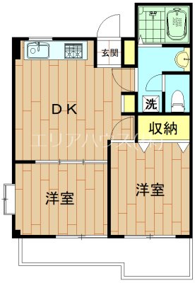 東急東横線 武蔵小杉駅 徒歩6分 7階建 築24年の間取り写真