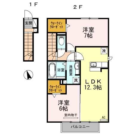 サニースカイ A棟の間取り写真