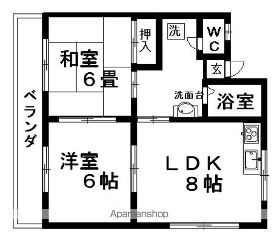 コーポ十王の間取り写真