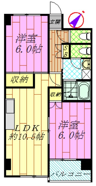 東京メトロ東西線 西葛西駅 徒歩9分 12階建 築31年の間取り写真