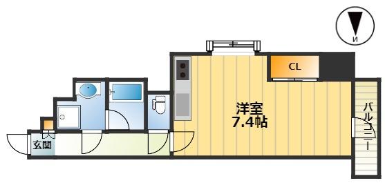 神戸市灘区倉石通のマンションの間取り