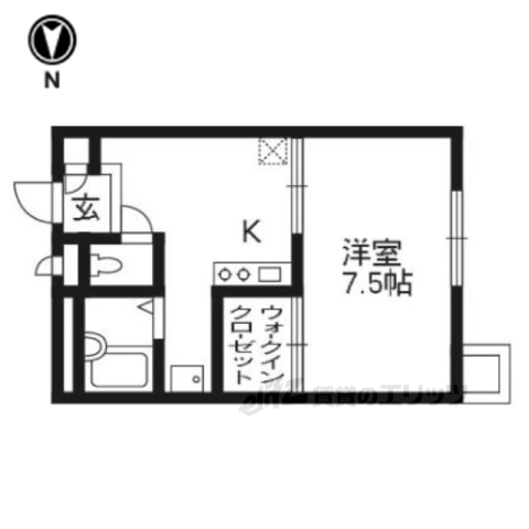 木津川市相楽台のアパートの間取り