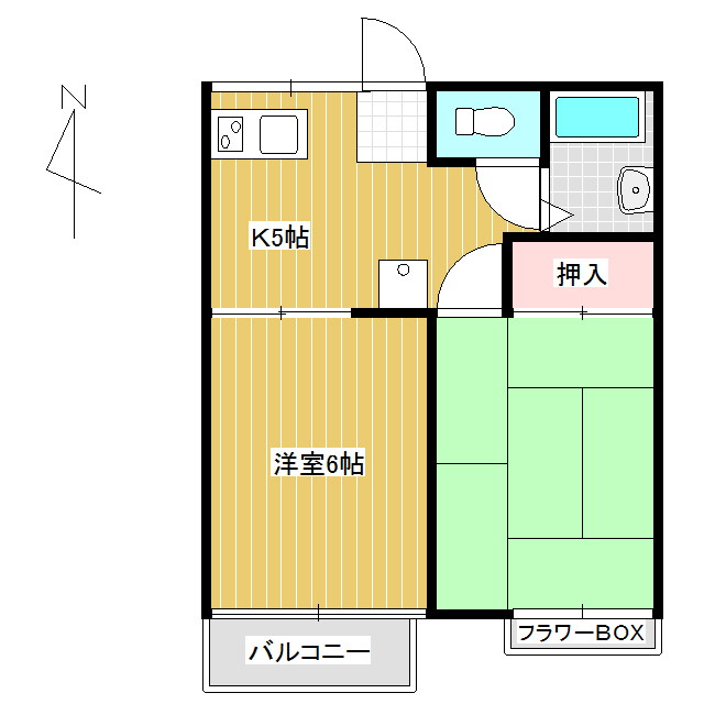 ハイツ尾崎の間取り