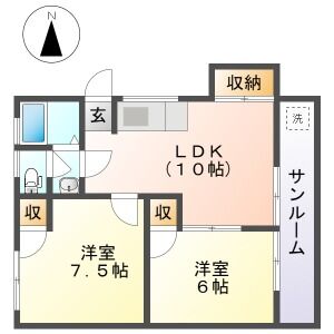 リブステージ岩崎の間取り