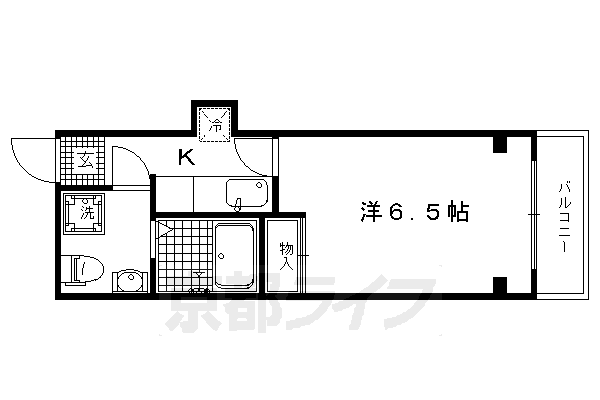 京都市上京区大上之町のマンションの間取り