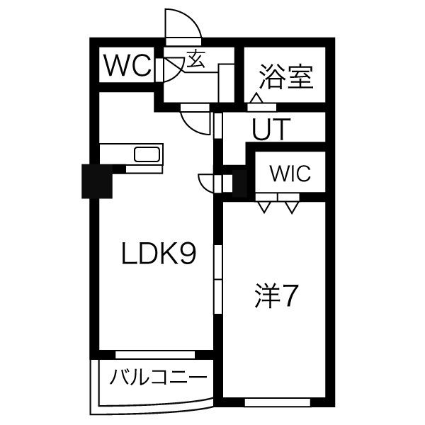 札幌市中央区北十四条西のマンションの間取り
