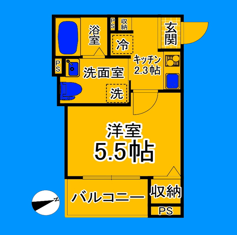 【大阪市住吉区墨江のアパートの間取り】