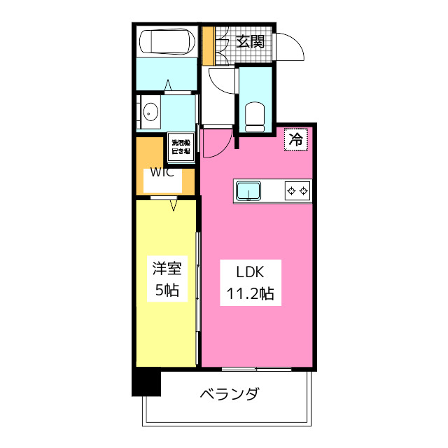 エンクレスト天神南ＰＵＲＥの間取り