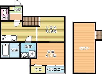 Ｃａｌｍ城野（カーム城野）の間取り