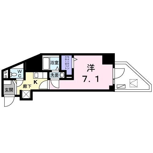 横須賀市小川町のマンションの間取り