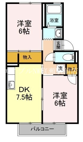 シャトル春水　Ｂ棟の間取り