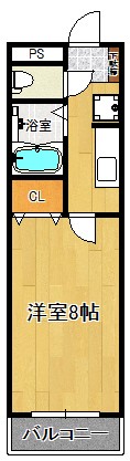 【福岡市早良区室見のマンションの間取り】