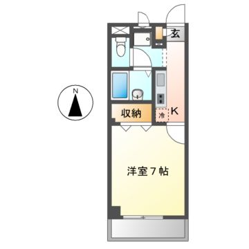 名古屋市昭和区雪見町のマンションの間取り