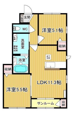 ヴィラフェリーチェII壱番館の間取り