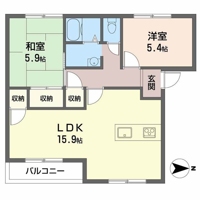 ザックス英賀保の間取り