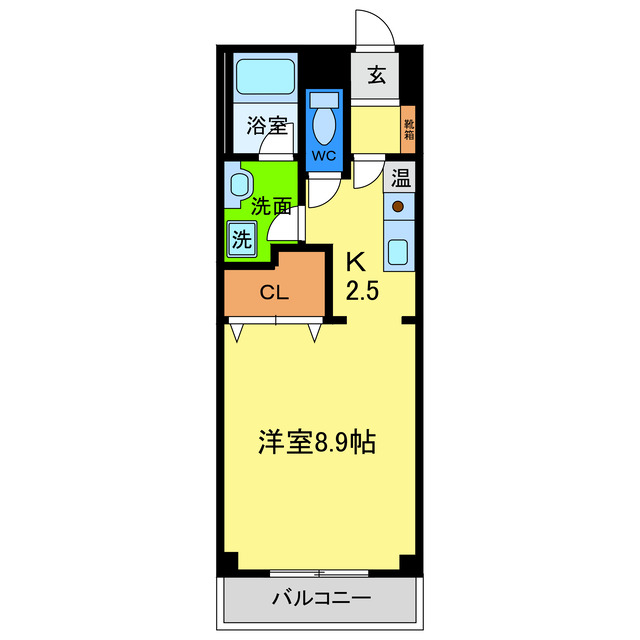 徳島市南二軒屋町のマンションの間取り