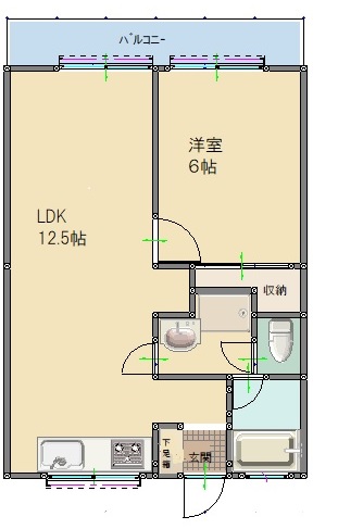 土屋ハイツの間取り