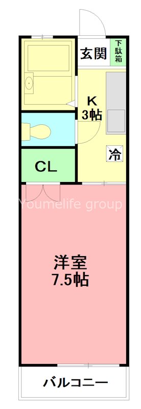 神奈川県平塚市万田（アパート）の賃貸物件の間取り