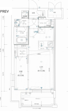 福岡市博多区東光のマンションの間取り