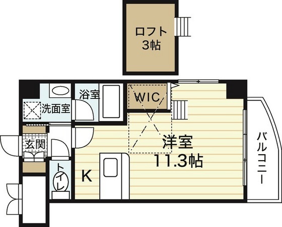 広島市中区竹屋町のマンションの間取り