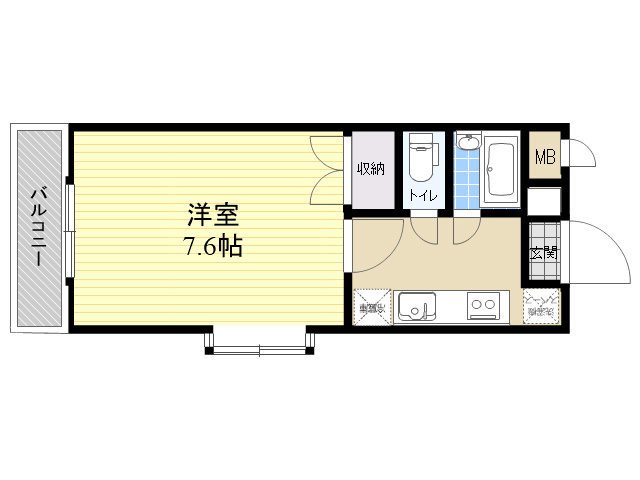 アルウィンコート亀川の間取り